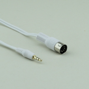 DIN <-> 3.5mm Stereo weiß 10m