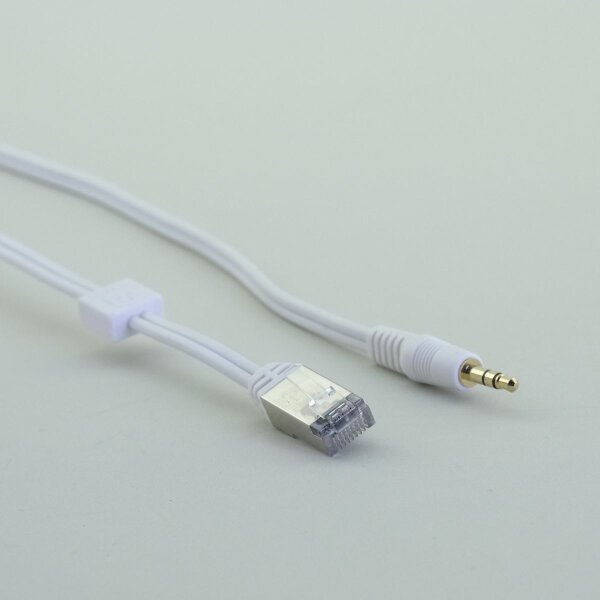 RJ45 <-> 3.5mm Stereo weiß 0,5m