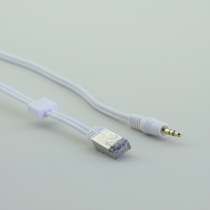 RJ45 <-> 3.5mm Stereo weiß 2m