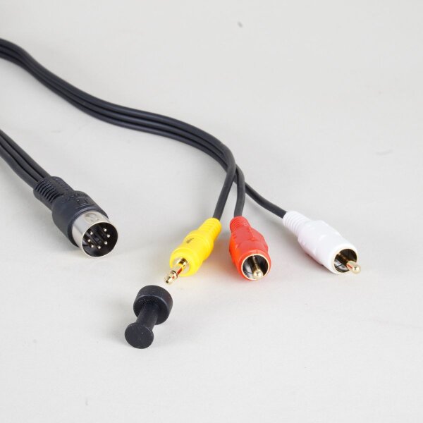 7-pin DIN <-> 2 x RCA + 3.5mm Trigger