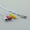 RJ45 <-> 2 x RCA + 3.5mm Trigger white 0.5m