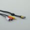 RJ45 <-> 2 x Cinch + 3.5mm Trigger weiß 2m