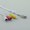 RJ45 <-> 2 x Cinch + 3.5mm Trigger weiß 2m