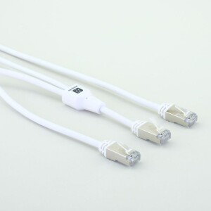 RJ45-Y-Kabel (3 x RJ45-Stecker) schwarz 1m